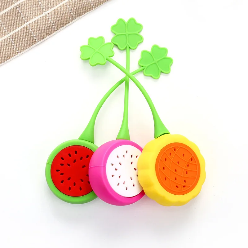 

Tea Infuser Fruit Shaped Food Grade Silicone Tea Strainers in sotck Tea Coffee Tools Kitchen Accessories