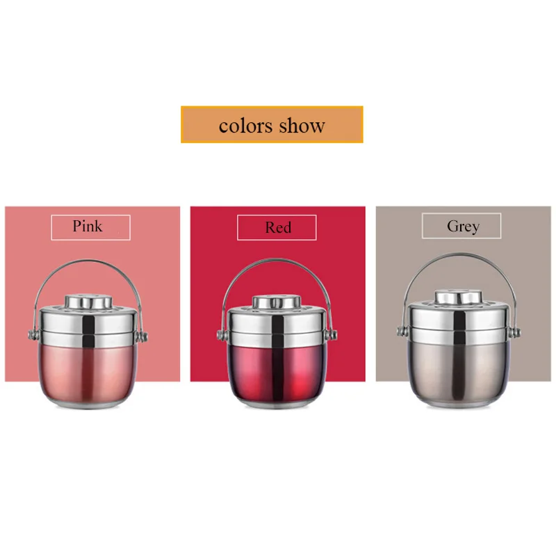 Портативный пищевой термос Unibird двухслойный с подогревом контейнер для завтрака