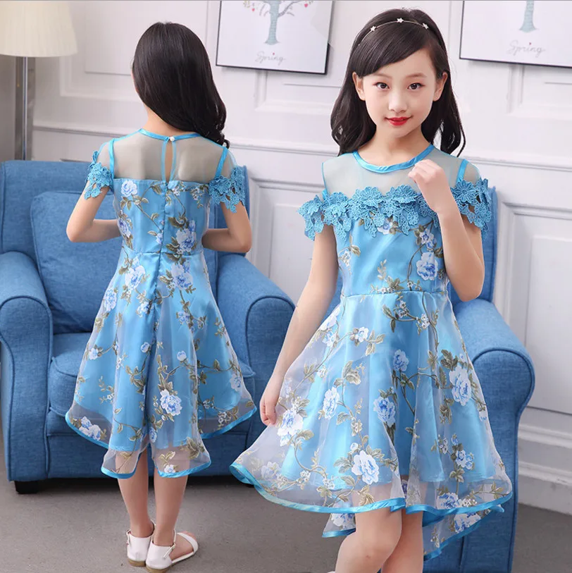 Девушка Лето Стекло yarndress костюм свадебные Махаон платье Выступления вечерние платье для девочек детское платье принцессы с цветочным рисунком Платья для женщин