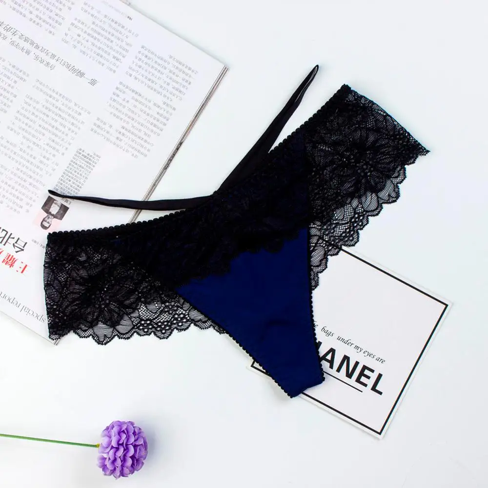 Женское атласное шелковое нижнее белье сексуальные кружевные трусики с низкой