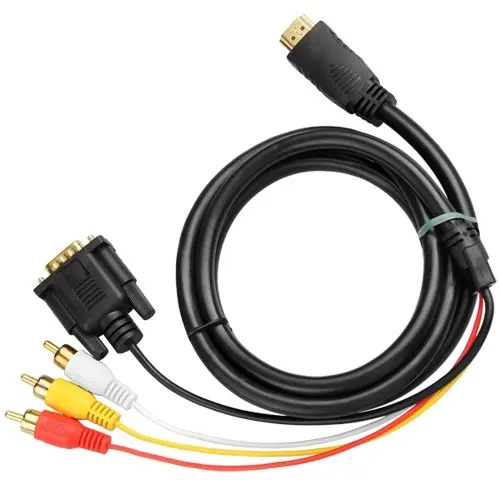 Топ бренд 1 5 м HDMI к VGA 3 RCA адаптер конвертер кабель 1080 p HDTV|Кабели VGA| |