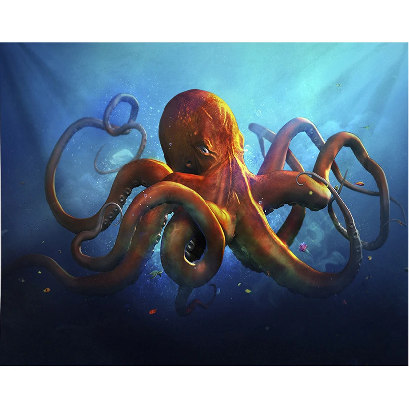 

Full drill DIY Diamond Painting Cartoon gold octopus Diamond Embroidery Picture Of Rhinestone Mosaic Decoration Home LG2486