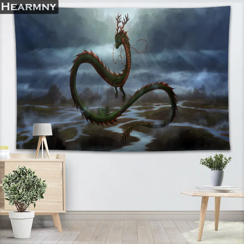 Гобелен HEARMNY Dragon Настенный декор гобелен для украшения дома туристический спальный коврик - Цвет: 8