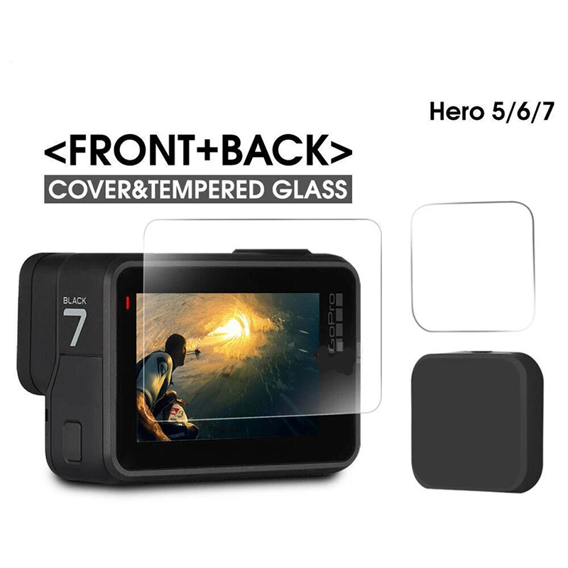 Новая закаленная пленка для Gopro Hero 7 6 5 Аксессуары Защитная Go Pro черная Экшн-камера