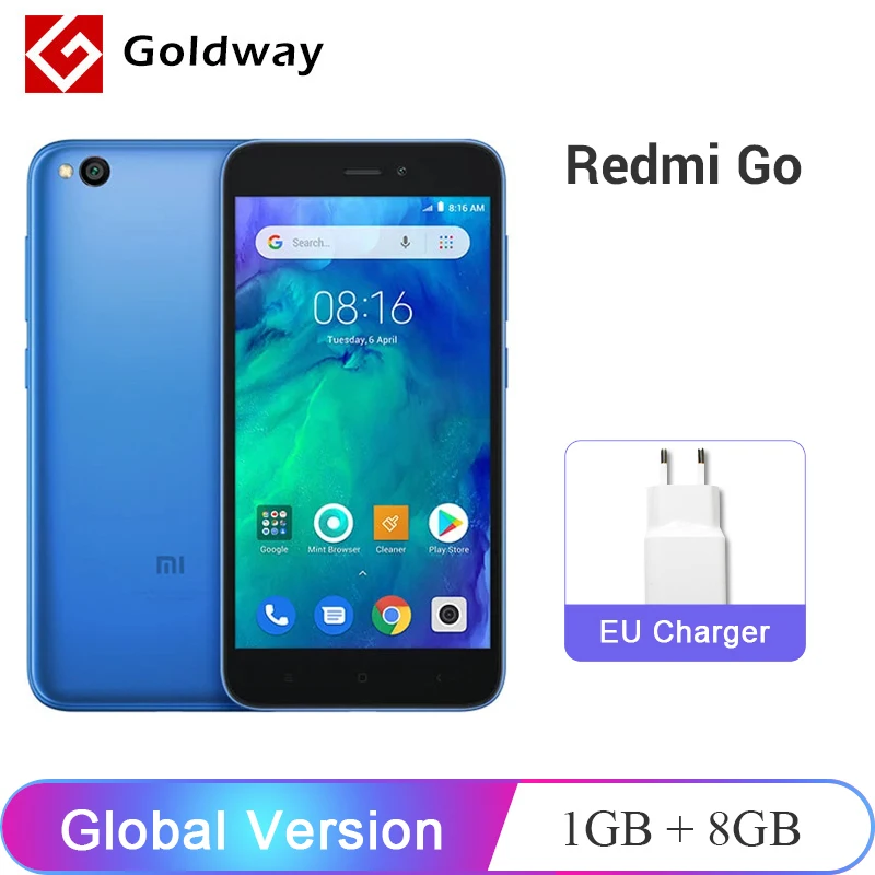 Xiaomi Redmi GO смартфон с четырёхъядерным процессором Snapdragon 425 ОЗУ 1 ГБ ПЗУ 8 3000