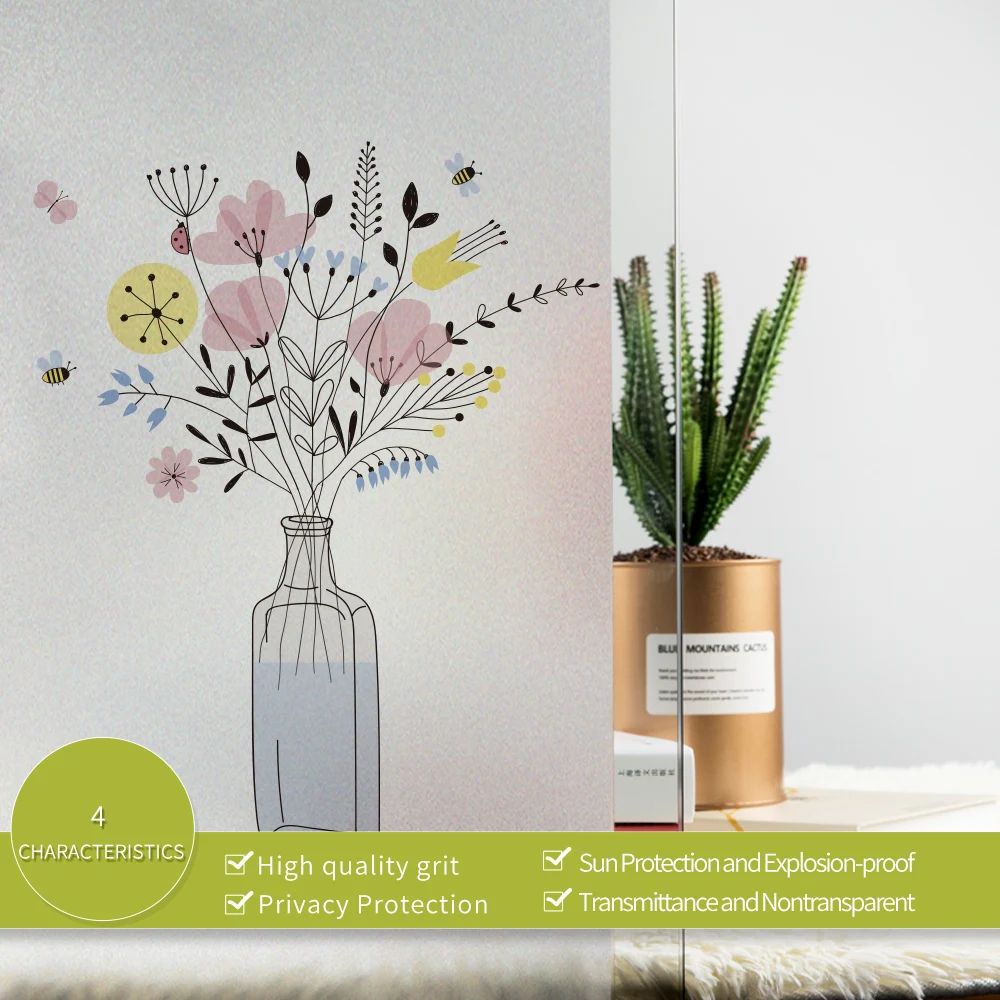 Пленка для витражного стекла матовое Непрозрачное Защитное стекло для дома декоративное окно украшение BLT1504