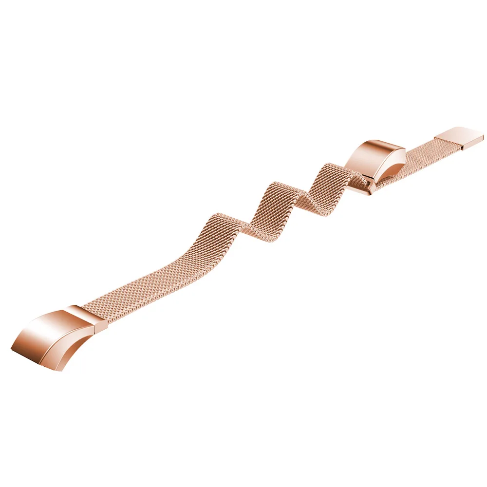 rose gold Миланская петля ремешок для Fitbit Alta HR/Alta сменный Браслет из нержавеющей стали металлический браслет+ магнитная застежка - Цвет ремешка: rose gold