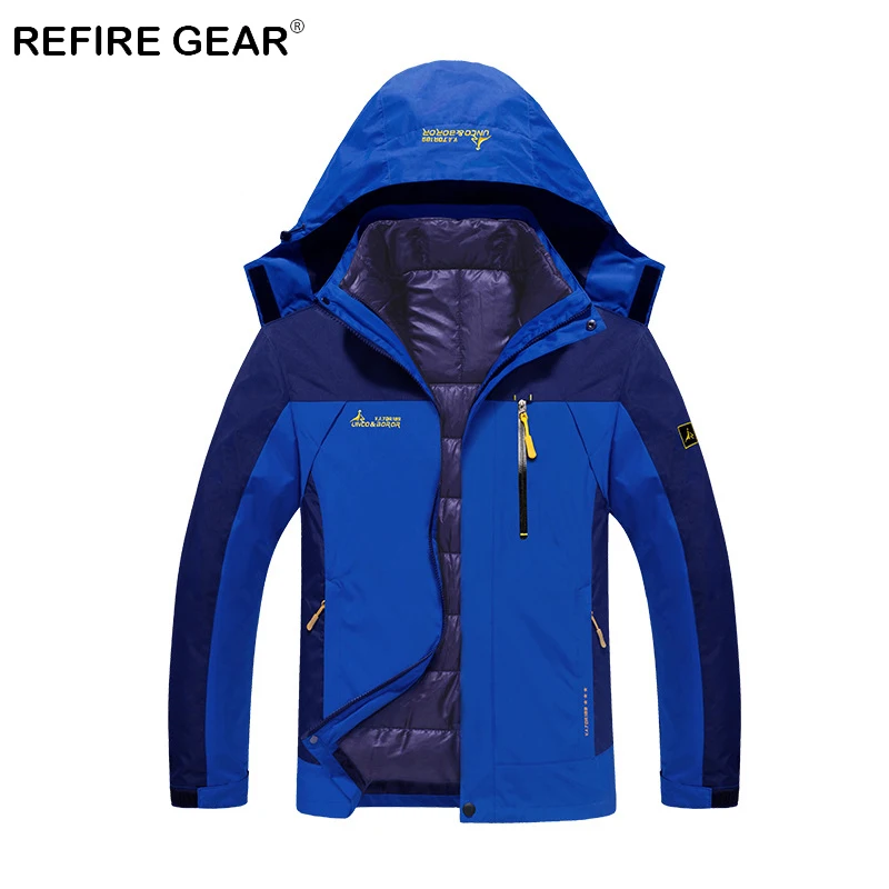 Мужская водонепроницаемая ветрозащитная куртка ReFire Gear теплая спортивная с