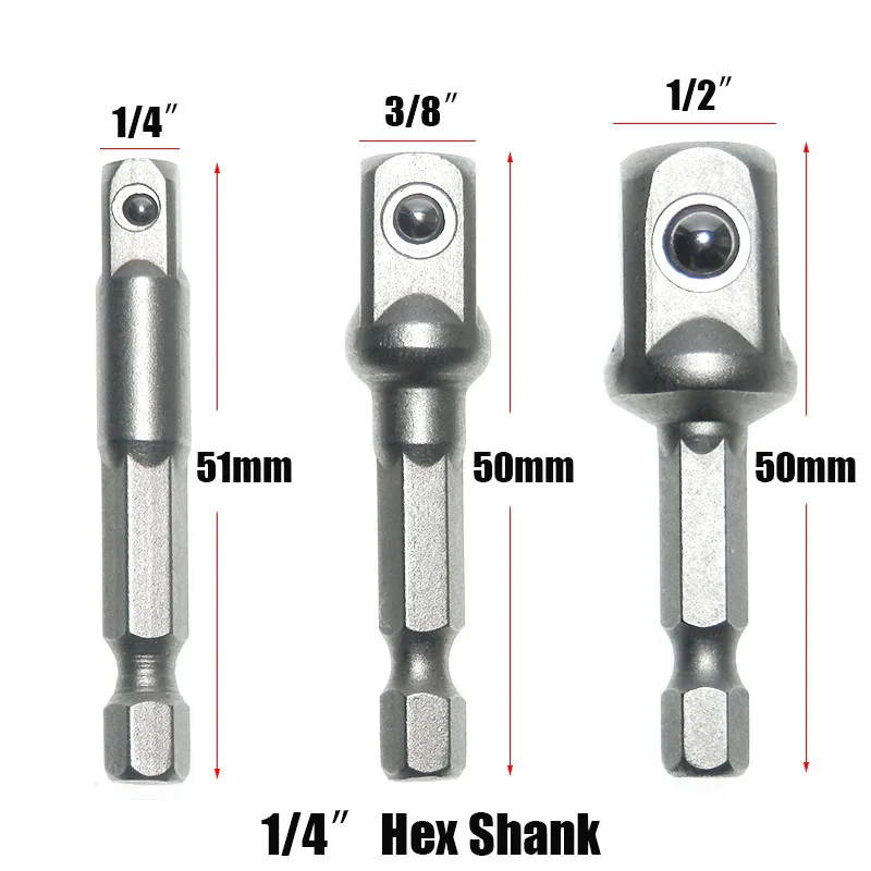 3 шт. гнездо адаптера Питание набор Пневматическая отвертка шестигранный