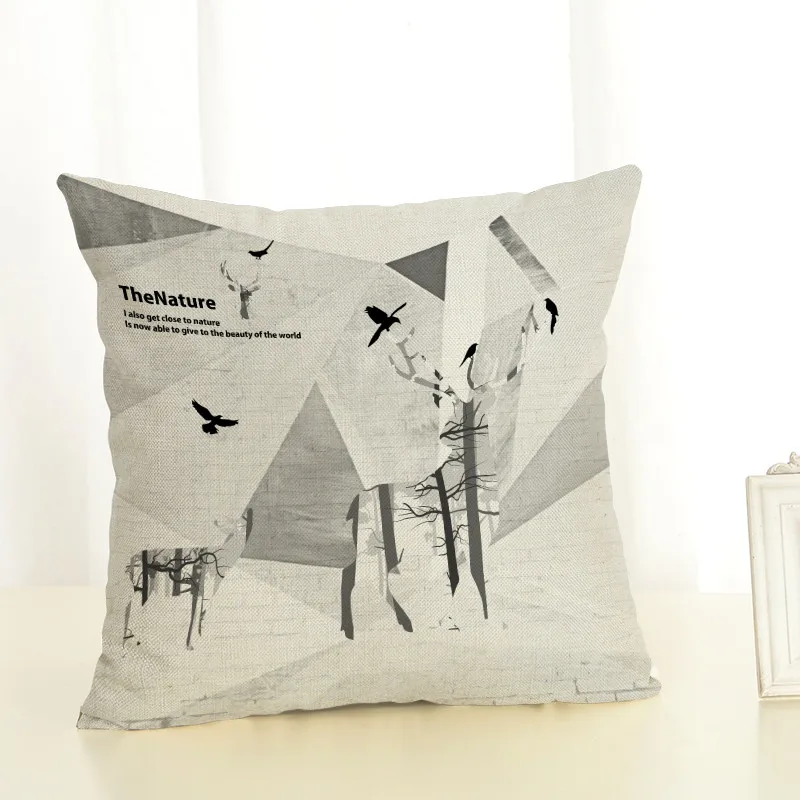 North American new linen pillow Plant hug pillowcase sofa can be customized | Дом и сад