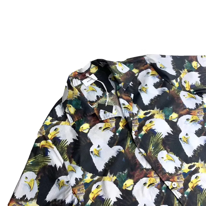 19SS RHUDE Hawaii eagle футболка для мужчин и женщин 1:1 лучшее качество RHUDE футболки цифровое управление injectio RHUDE футболка