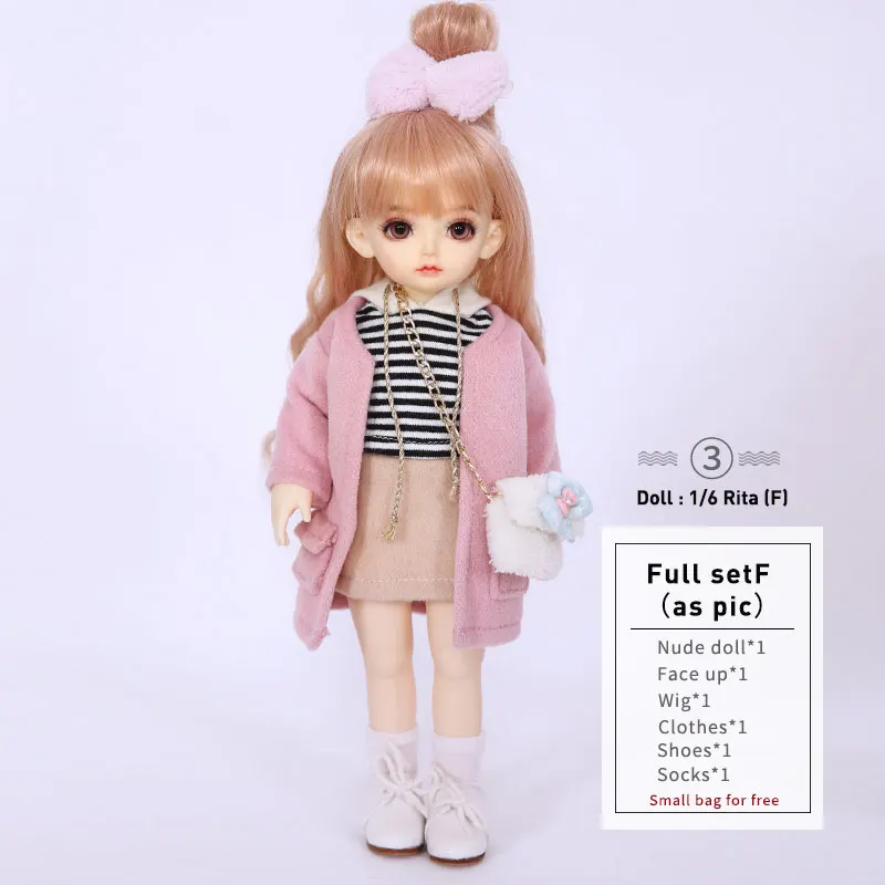 1/6 BJD кукла полный набор костюм Рита SouldollRory ваниль Mien Kimi Nine9 pio милый YOSD парик одежда обувь Littlefee полный набор - Цвет: Rita FullsetF