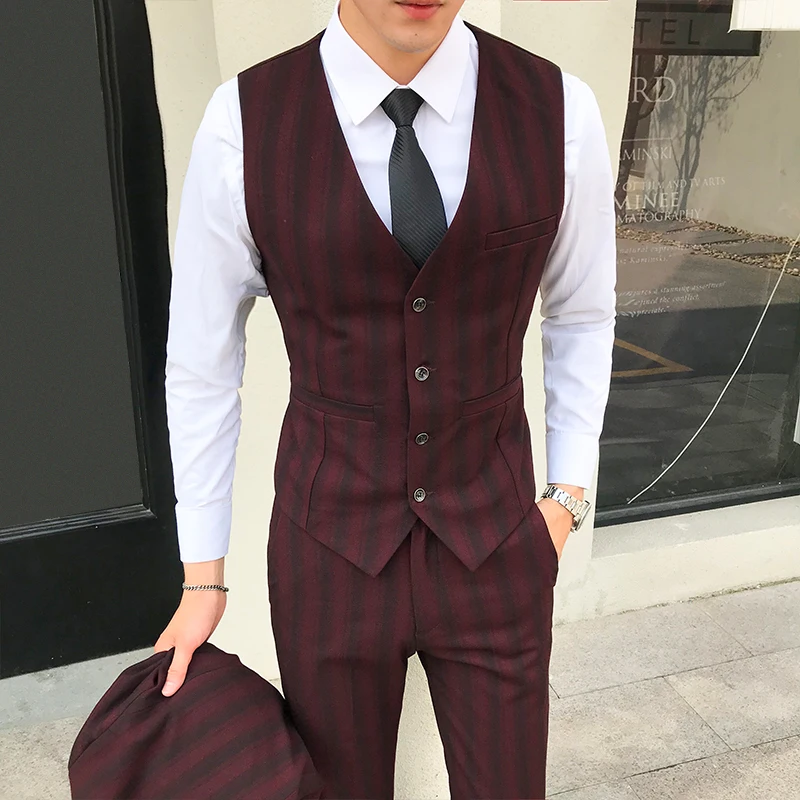 Новое поступление 2018 мужской жилет в полоску классический английском стиле