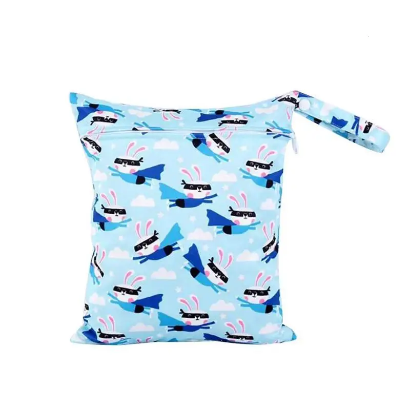 Waterproof Wet Dry Diaper Bag Zipper Cloth Backpack Reusable Nappy Cover Sanitary Pads WetBag 25*30CM | Дом и сад