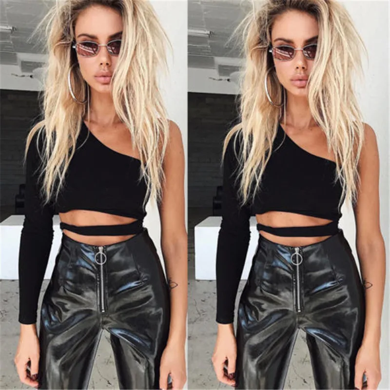 Стильная женская одежда для лета однотонный пуловер с длинным рукавом рубашки на