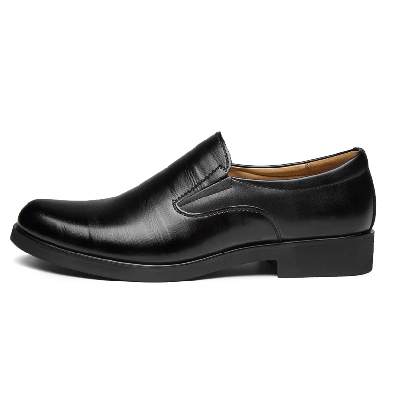Туфли мужские деловые с круглым носком Классическая Кожа оксфорды модная обувь |