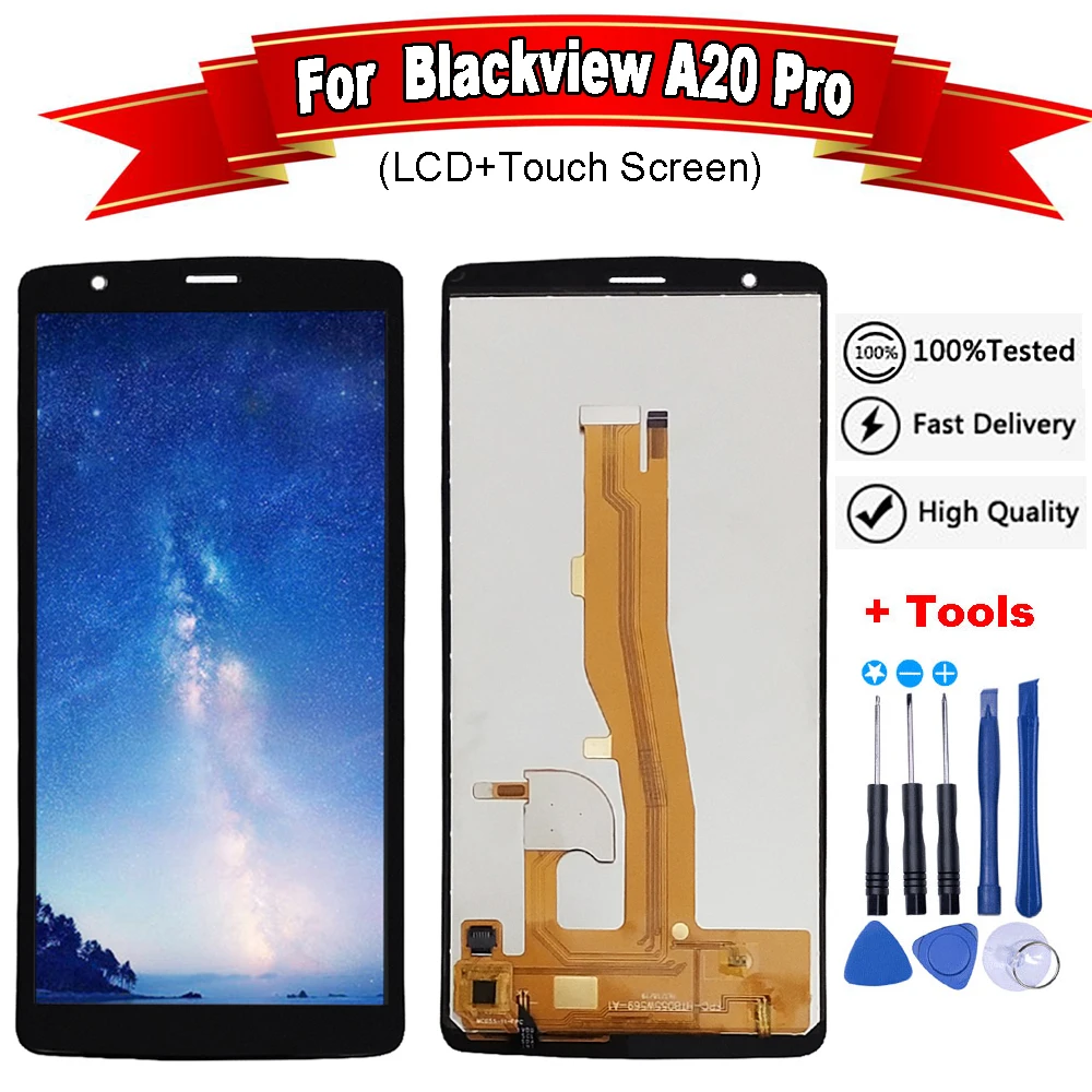 ЖК дисплей + цифровой дигитайзер сенсорного экрана в сборе для Blackview A20 замена