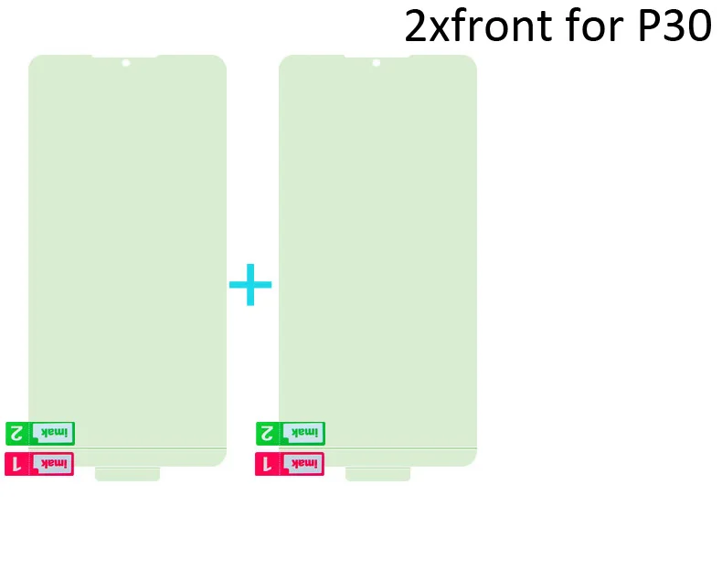 2xfront Imak Гидрогелевая пленка для huawei P30 Pro Lite задняя Передняя Задняя Защитная Прозрачная Олеофобная пленка - Цвет: 2xfront