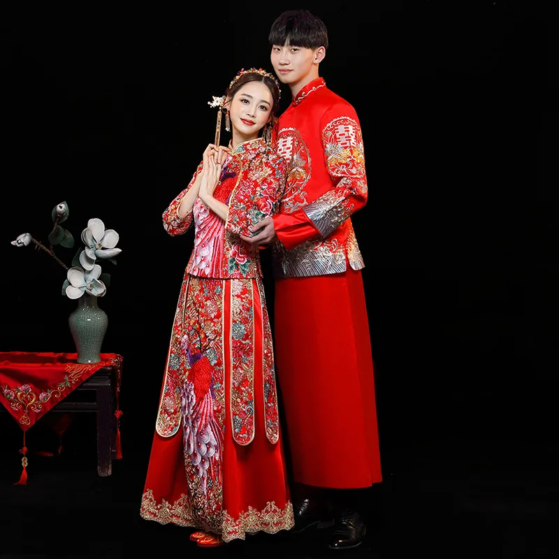 Китайская традиционная одежда для невесты свадебное платье в стиле pratensis женское