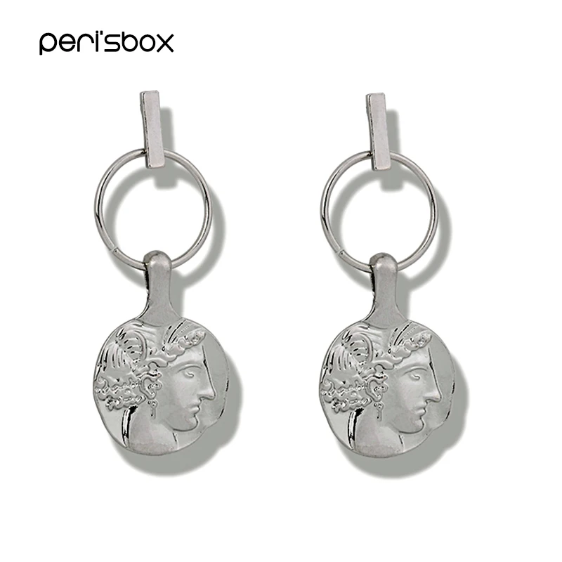 Металлические серьги-кольца Peri'sBox Boho для портрета женщин минималистичные