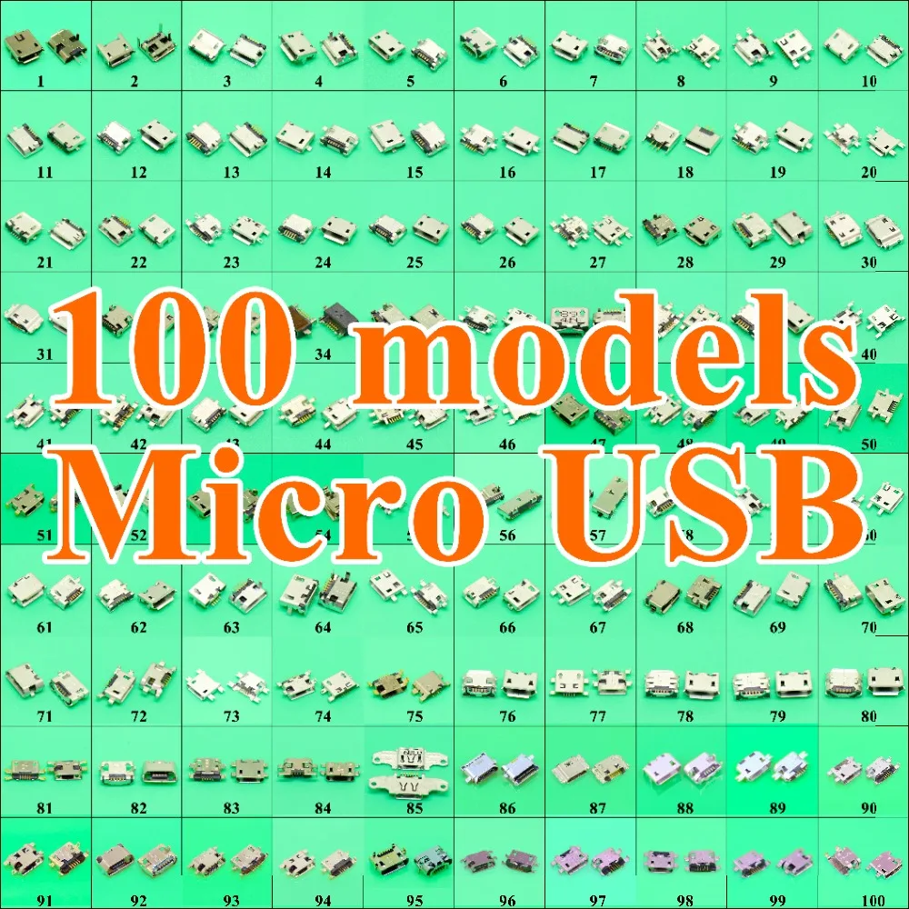 100 модель 5Pin Jack Tail Mini Micro Usb разъем V8 порт для зарядки LG Asus Samsung Lenovo Huawei ZTE HTC