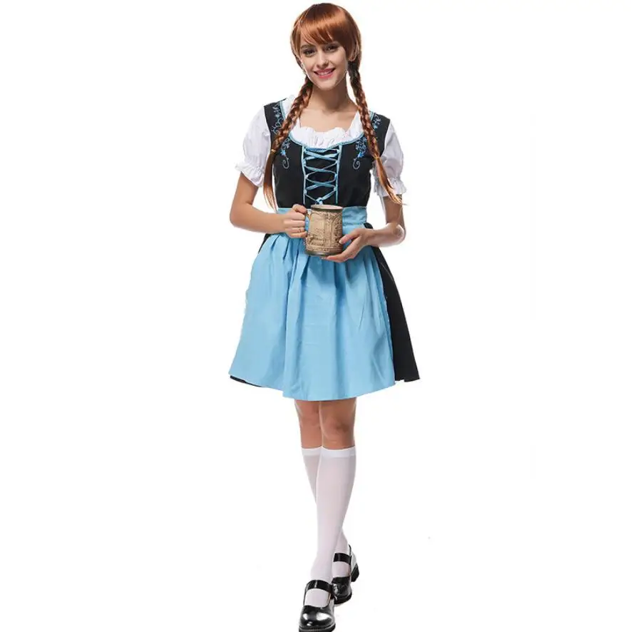 Женский сексуальный костюм Бавария Октоберфест немецкое платье|Праздничные