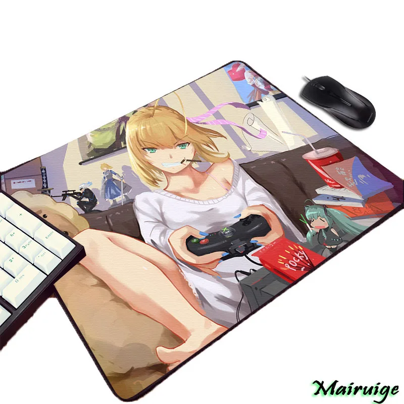 Mairuige серия Fate аниме ночь ноль Grand Order анимационный Резиновый Коврик Для Мыши для ПК небольшого размера Настольный коврик для украшения рабочего стола