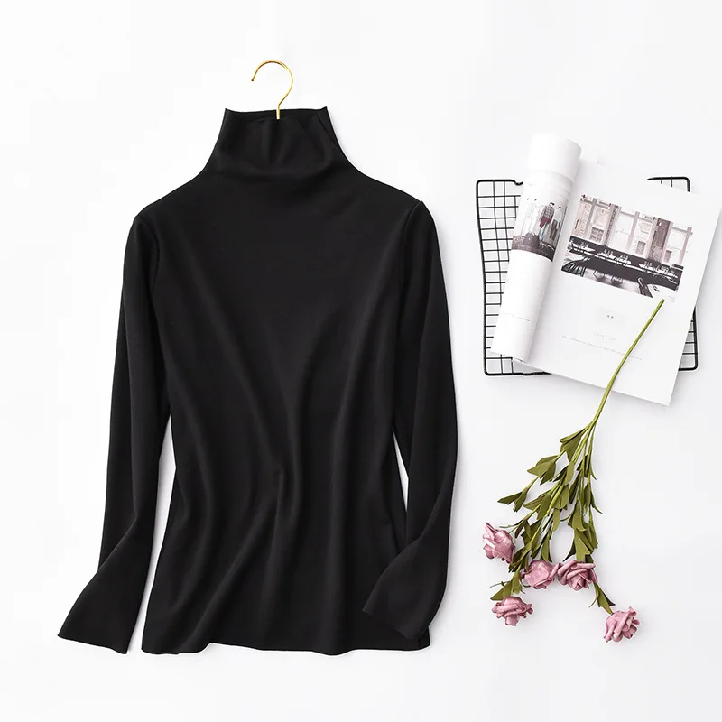 Женская бархатная футболка с теплой подошвой Повседневная Мягкая высоким