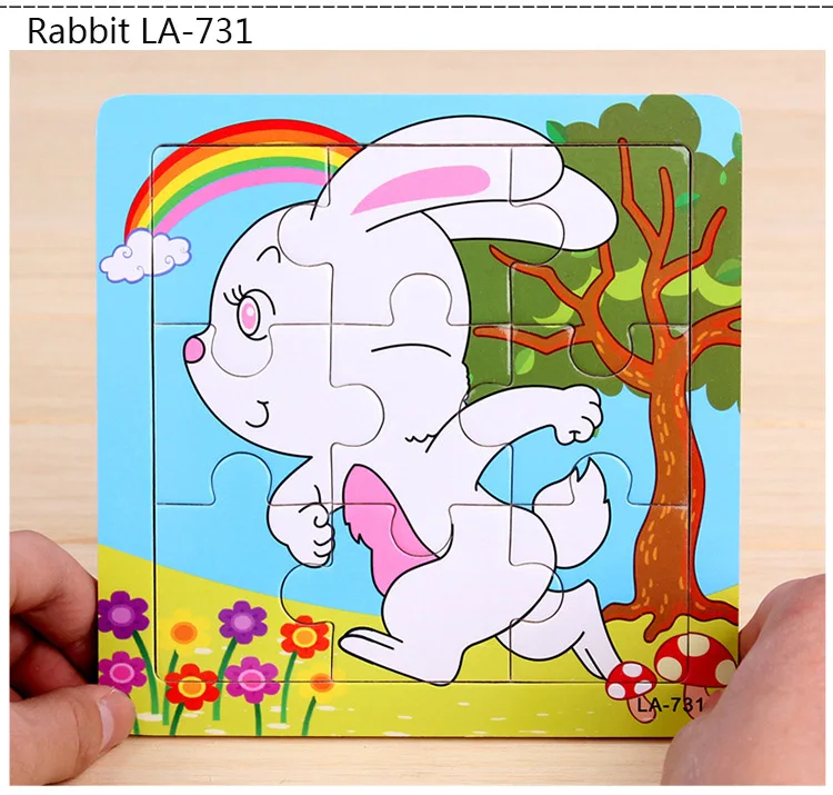 24 цвета деревянные животные мультяшная картинка головоломка для детей детские