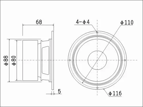 1 шт. Kasun QA 4101F 4 '' Hi Fi сделай сам для дома аудио Среднечастотный динамик драйвер