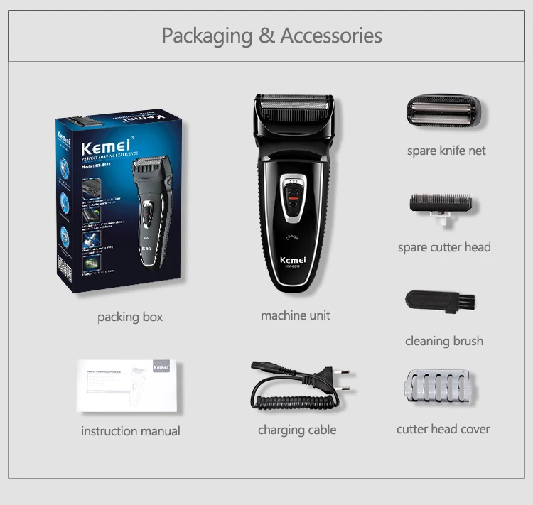 Высокое качество электробритва, триммер для черной бороды, перезаряжаемый станок для бритья, профессиональная Мужская бритва 38