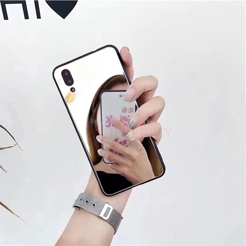Девушки составляют mi rror чехол для Xiaomi mi 8 Lite mi 5X 6X A1 A2 Red mi 7 6A 5A 6 Pro 5 Plus 4X 4A Примечание 5A 5 6 7 Pro с акрилловым покрытием