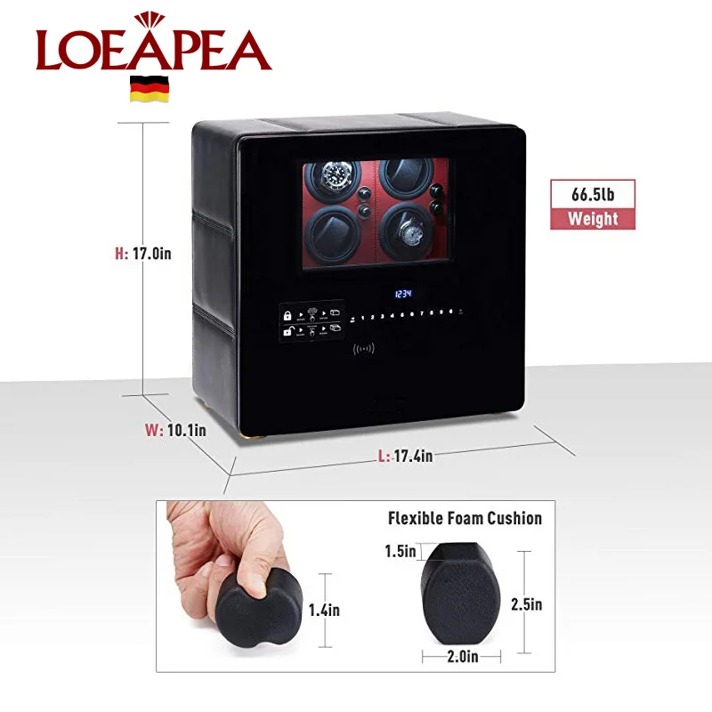 Новый сейф для намотки часов 9 автоматических и хранения ювелирных изделий с