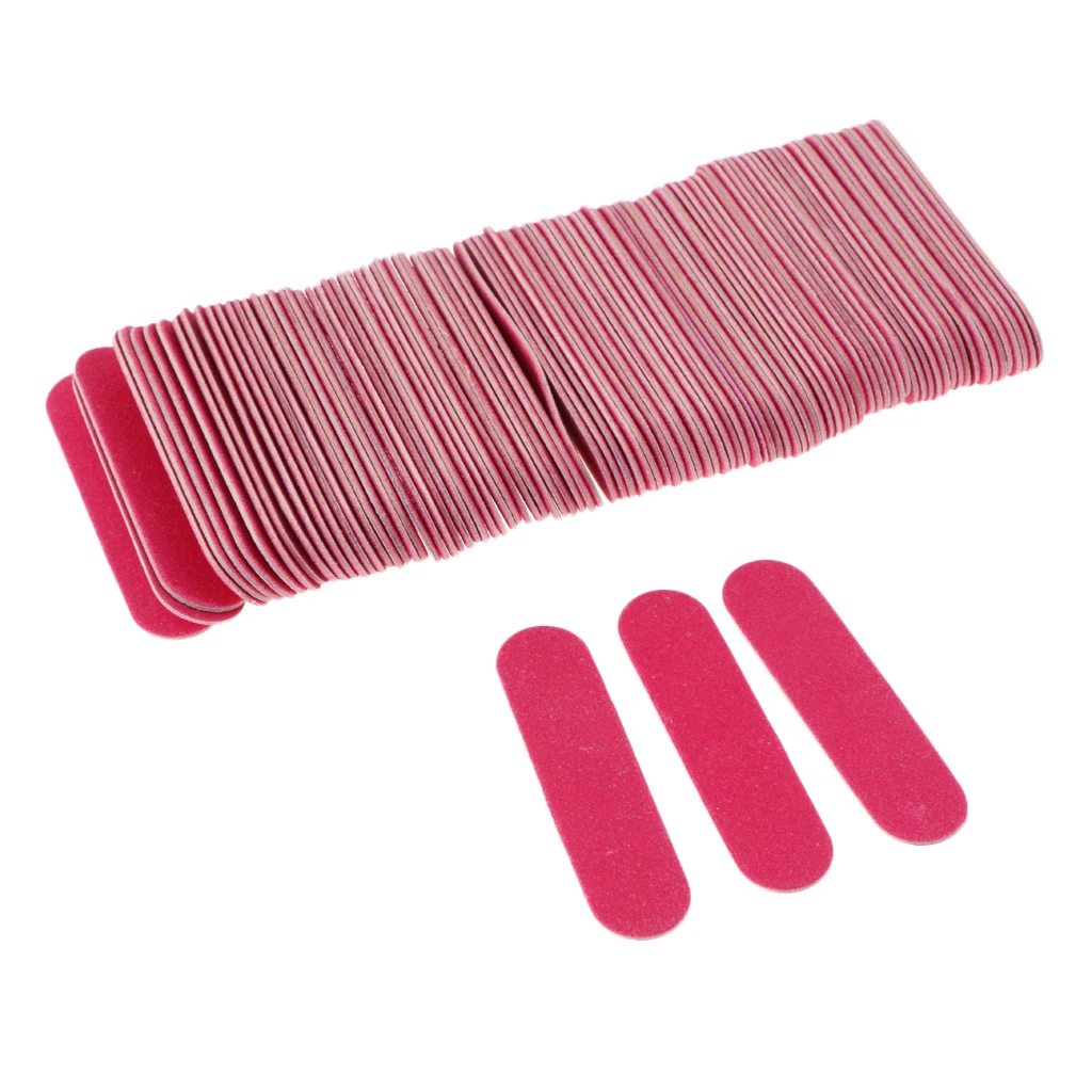 

100pcs Wooden Nail Sanding Files Cuticle Polisher Buffering Block Manicure