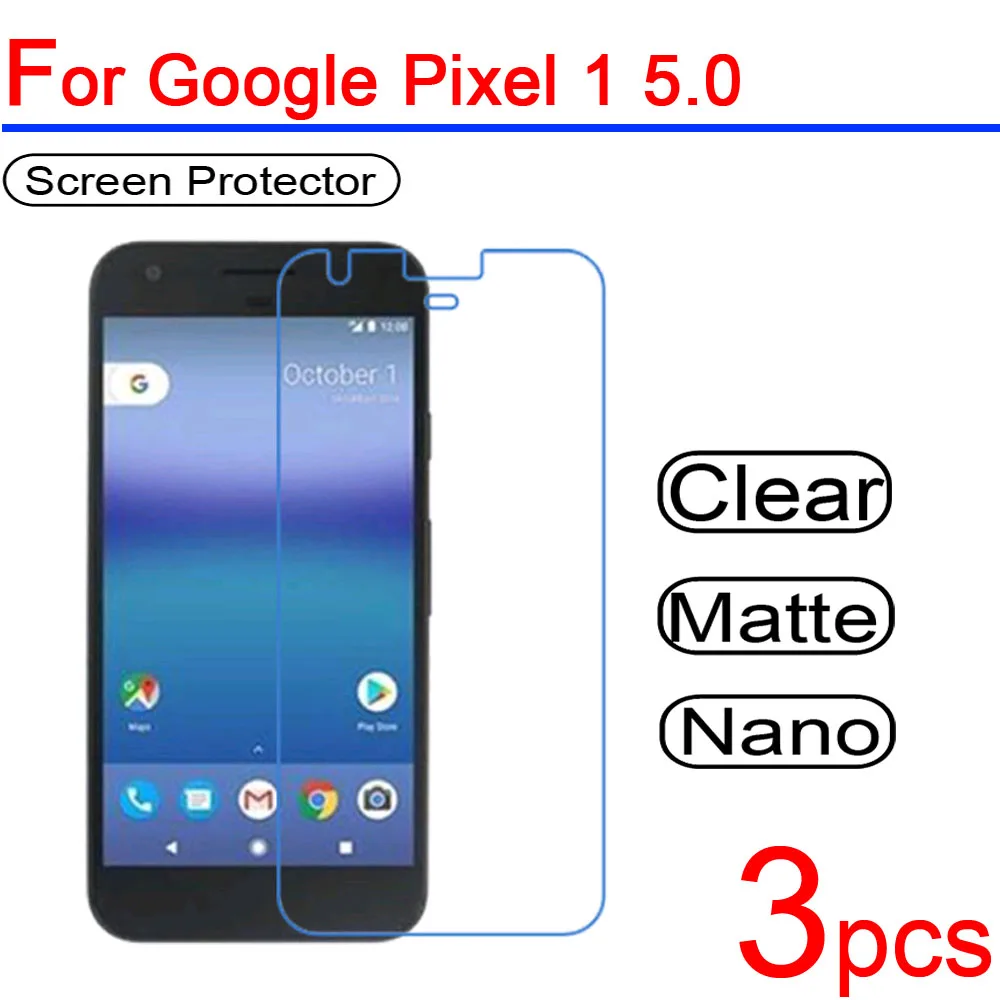 3 шт. ультра чистый ПЭТ мягкий для Google Pixel 1 2 XL ЖК экран Защитная крышка 1/2/3 защитная