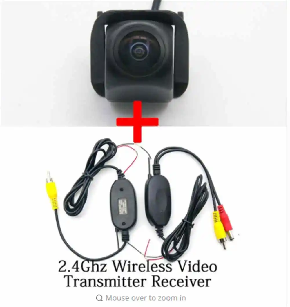 Camera with wireless Динамическая траектория треков Рыбий глаз объектив 1080P парковочная камера заднего вида для Toyota Alphard Vellfire 2007- камера заднего вида - Название цвета: Camera with wireless