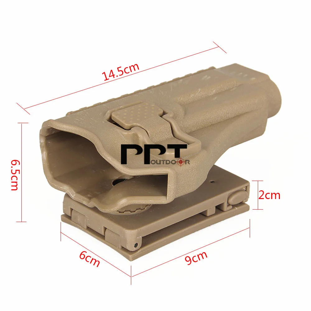 Черный светло коричневый зеленый кобура для Glock 17 22 23 19 M92 P226 1911 с Picatinny Rail Военный