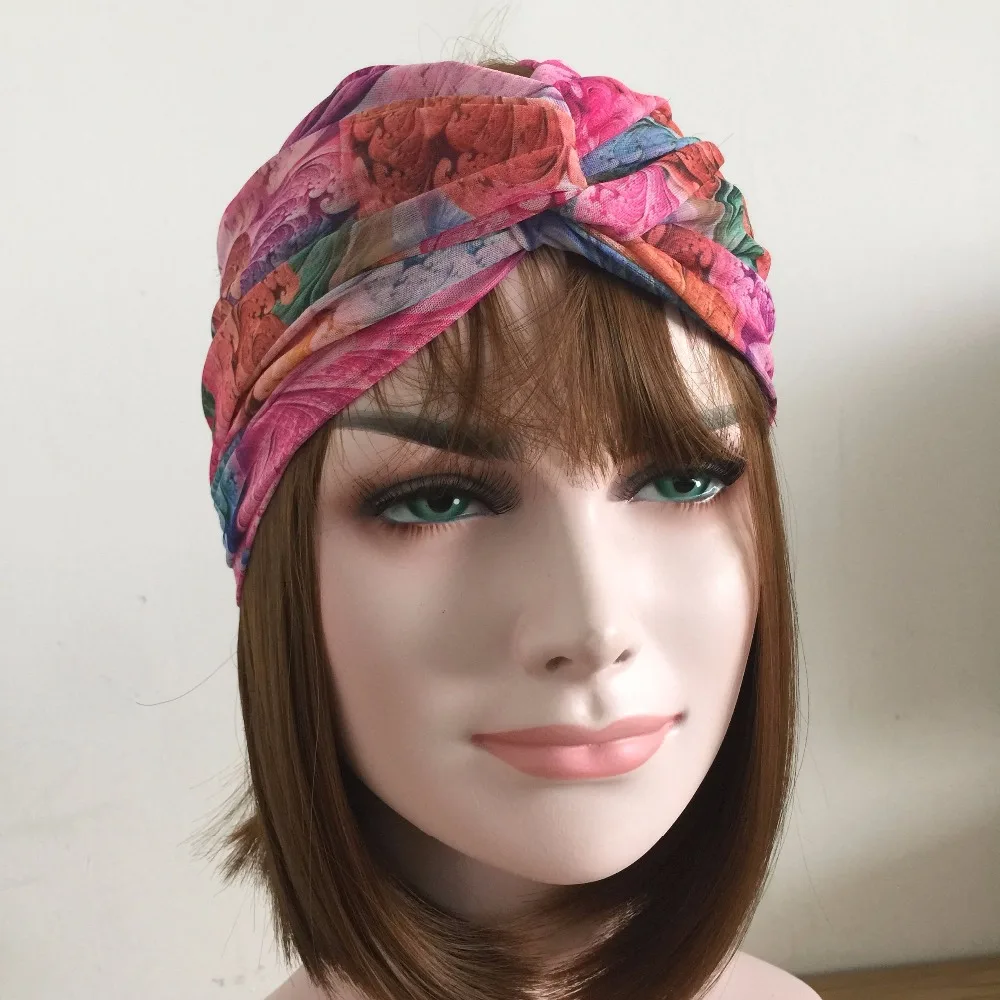 Романтическая эластичная повязка для волос с рисунком клена и перьев девушек