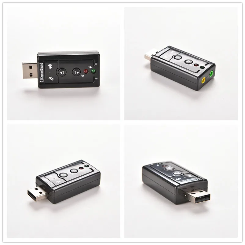 1 шт. USB 2,0 универсальный внешний динамик 3D 7,1 канал Аудио PC адаптер звуковой карты