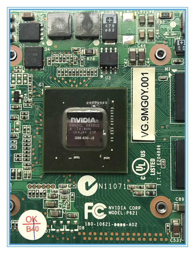 Хит! 9300M GS G98 630 U2 256MB графическая видеокарта для Acer Aspire 5520G 6930G 7720G 4630G 7730G тест на