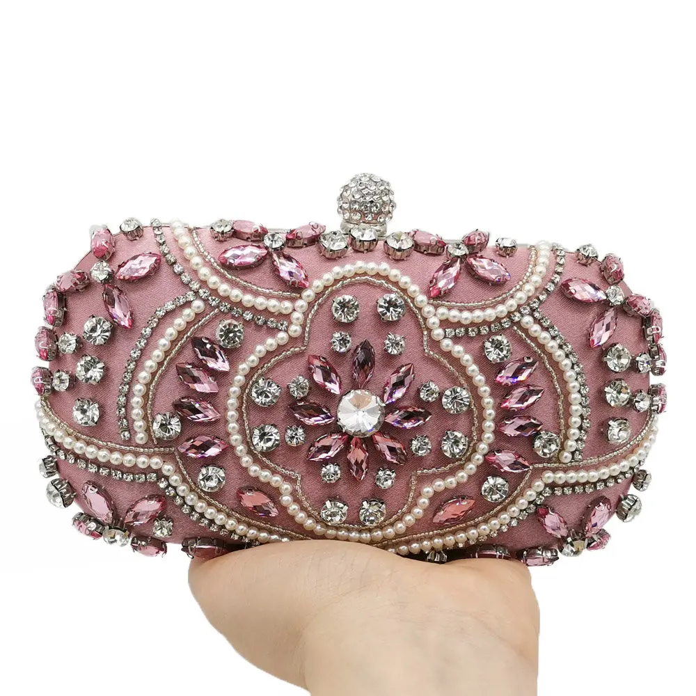Boutique De FGG, женская сумка-клатч с кристаллами и бисером, винтажные вечерние сумки, ручная работа, вечерние, свадебные сумки для невесты, Bolsa Feminina