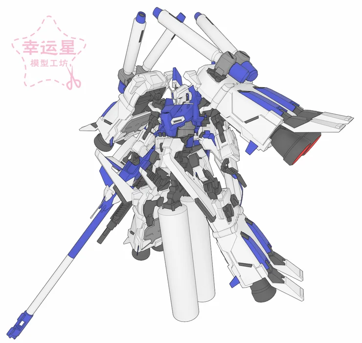 Пропорциональная серия гундамов MSZ 006C1 [Bst] ZetaGundam3d бумажная модель ручная