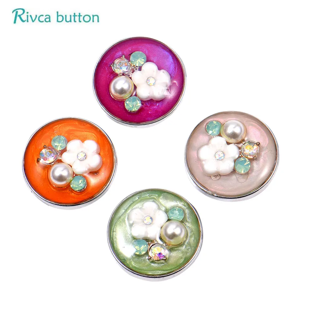 D04494 Rivca Snap Ginger 18 мм Цветок Модные ювелирные изделия оснастки для женщин