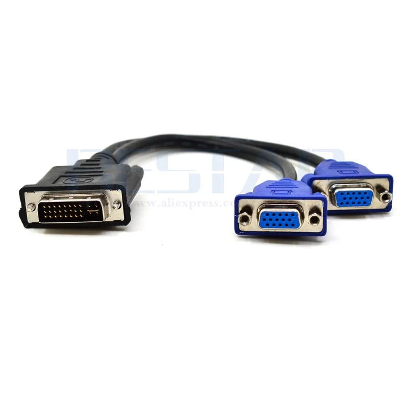 25 см DVI 24 + 5 Штекерный адаптер для двух двойных VGA Женский монитор
