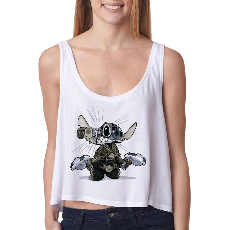 Милая женская одежда BAEKADOO пляжные кроп топы летняя забавные мини майки|mini tank top|crop