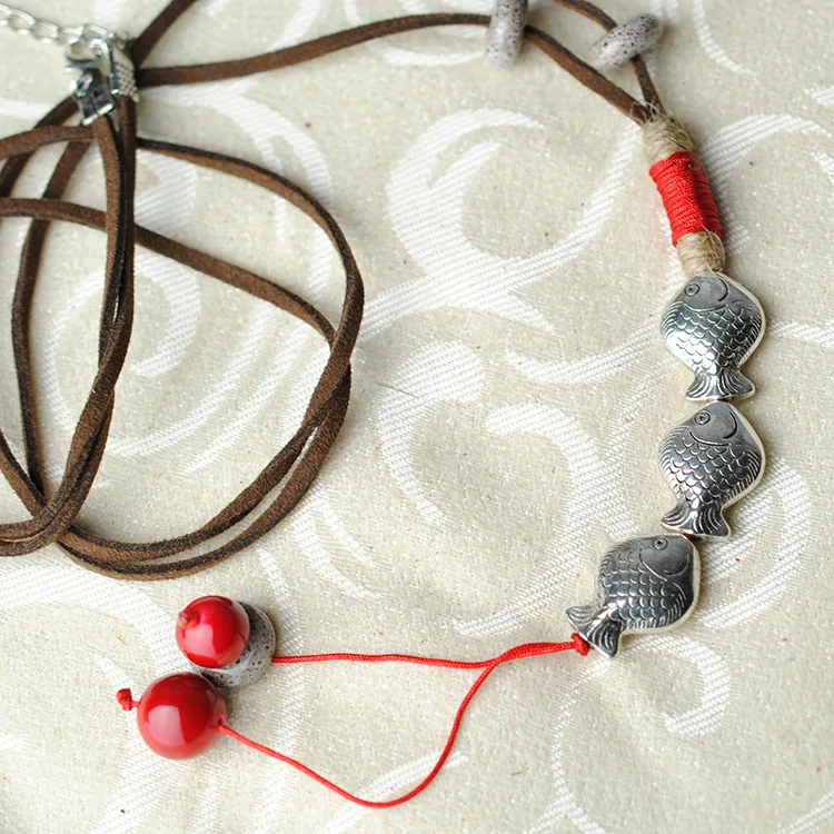 Длинное ожерелье с красными бусинами в этническом стиле|necklace pendrive|jewelry necklace