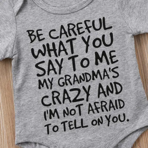 Be Careful Newborn Baby Boys Girls Short Sleeve Jumpsuit Bodysuit Outfits Size 0-24M | Детская одежда и обувь