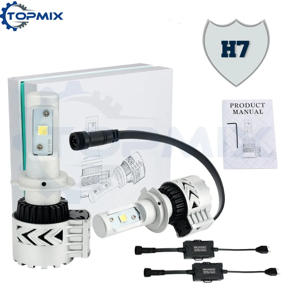 

2x H7 72W 12000LM 6500K CRE E XHP50 Car Led Headlight Conversion Kit White Fog Driving Lamp Bulb Car Light 12-24V