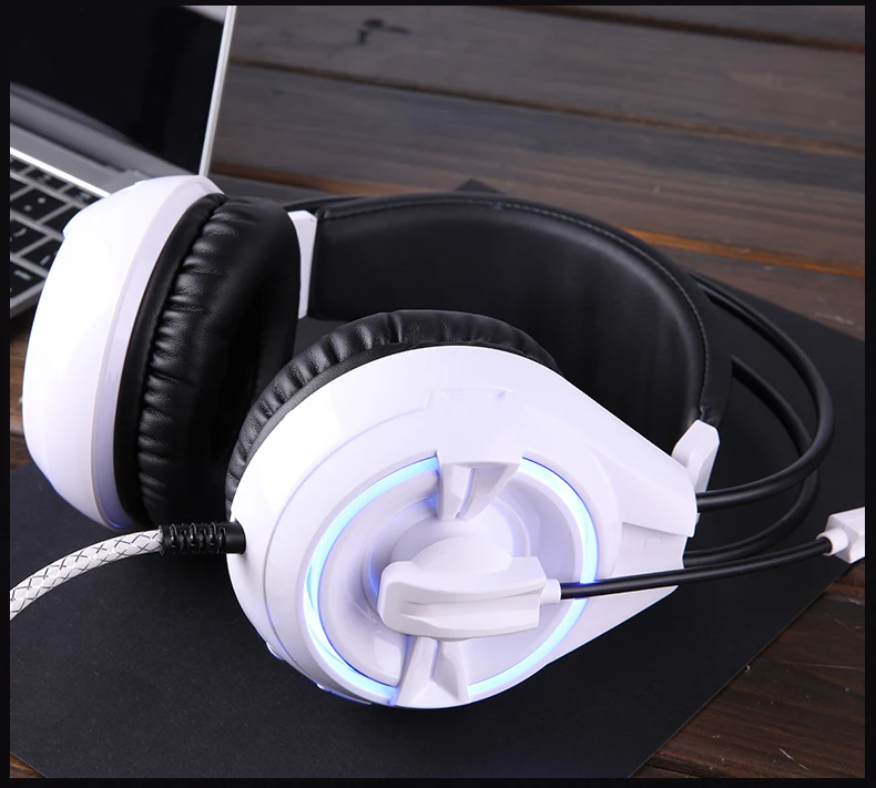 Оригинальная Проводная игровая гарнитура SENICC W251, геймерские наушники, светодиодный светильник, микрофон для PS4, ПК, игр, 3,5 мм и USB разъем