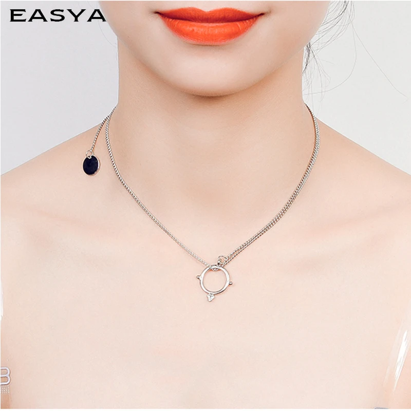 EASYA Новое поступление Colgantes Mujer Moda золото Цепочки и ожерелья богемный Для женщин